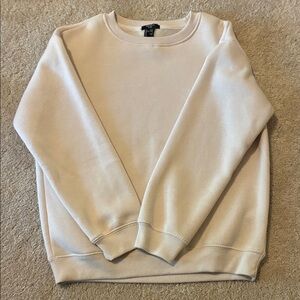 Forever 21 Cream Crew Neck Sweater